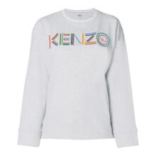 KENZO/高田贤三 女士浅灰色棉质徽标刺绣运动衫图片