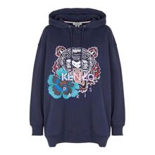 KENZO/高田贤三 女士墨蓝色棉质混纺Tiger超大连帽衫图片