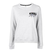 KENZO/高田贤三 女士灰色纯棉字母LOGO花朵图案长袖卫衣图片