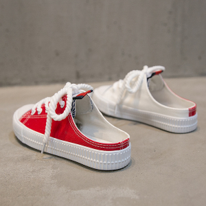 韩版原宿无后跟半拖鞋