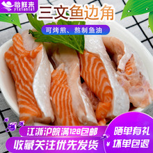 三文鱼腩条肥厚可熬鱼油 深海新鲜鱼宠物粮 新鲜三文鱼边角料500g