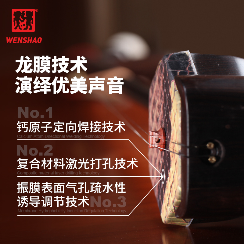 闻仿生环保乐器大人二胡韶二初学者专业演厂家直销胡黑檀奏二胡