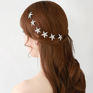 海星水钻U型夹头饰6支装