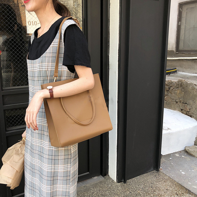 包包女2018新款ins大容量单肩斜挂包简约气质休闲春夏百搭子母包
