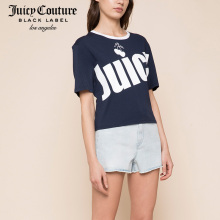 Juicy Couture女士简约百搭字母樱桃图案圆领短袖T恤图片