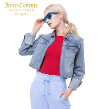 Juicy CoutureJUICY补丁装饰袖子破洞设计牛仔夹克外套图片