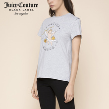 Juicy Couture2018新款JUICY小天使印花图案圆领短袖T恤图片