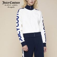Juicy Couture2018新款袖子字母图案装饰毛圈布高领夹克短外套图片