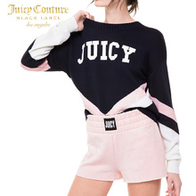 【现货】Juicy Couture2018新款甜美百搭字母拼色套头衫针织衫图片