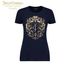 Juicy Couture华丽纹章图案短袖圆领T恤图片