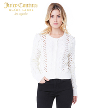 Juicy Couture2018新款时尚休闲人造珍珠装饰镂空针织开衫图片