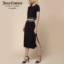Juicy Couture2018新款简约百搭性感开叉中裙半身裙图片