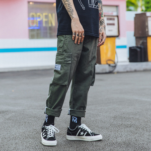 韩版潮流宽松多口袋工装裤