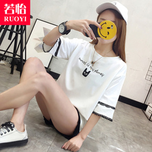 t恤女体桖血小衫 学生宽松上衣服夏萌 5分短袖 7分七分中袖 春季韩版