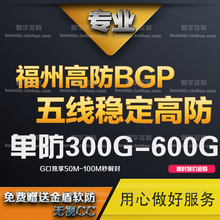 高防服务器租用游戏传奇网站棋牌BGP双线云主机抗攻击秒解封300G