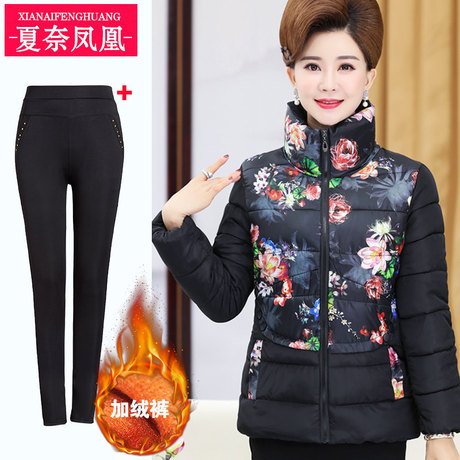 中老年人女装棉衣40-50岁中年妈妈装冬装棉袄棉服加羽绒棉加厚潮商品大图