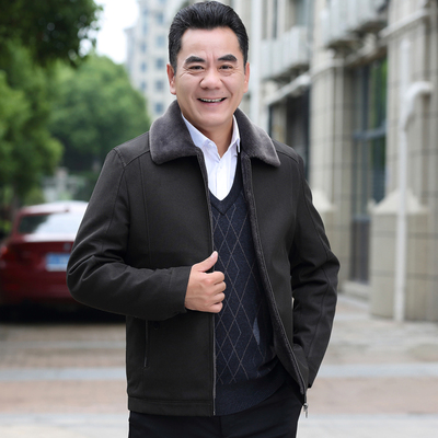 中老年棉衣男士冬季外套加绒加厚爸爸装反季中年棉服男装爸爸棉袄