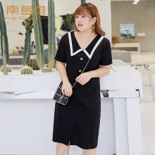 夏季大码女装胖MM遮肚子连衣裙宽松韩版时尚娃娃领藏肉裙子200斤图片