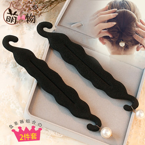 韩国丸子头盘发器发饰