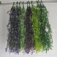 仿真柳叶藤条绿植花藤装 饰壁挂塑料假花藤条金钟柳藤客厅吊篮花艺