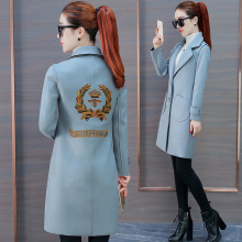 中长款毛呢子大衣女装2018秋冬季流行新款韩版修身小个子妮子外套图片