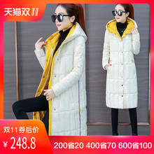 中长款过膝棉服女装2018冬季新款韩版加厚棉袄冬天夹棉衣工装外套图片