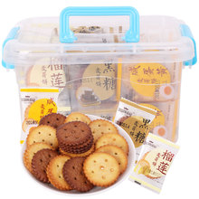 台湾特产榴莲零食品整箱400g散称多口味 黑糖麦芽饼干咸蛋黄