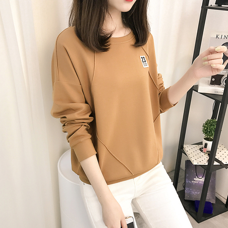 2018新款秋季薄套头圆领卫衣女装学生韩版潮宽松长袖原宿风bf上衣商品大图
