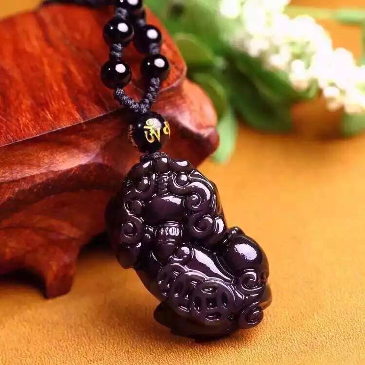 招财乌金三钱貔貅男女款项链情侣本命年饰品 开光黑曜石貔貅吊坠 招财乌金三钱貔貅男女款项链情侣本命年饰品 开光黑曜石貔貅吊坠