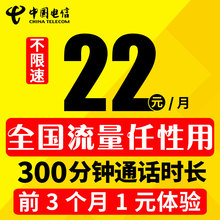 电信纯流量上网卡4g无限全国流量卡手机卡靓号电话卡免流量大王卡