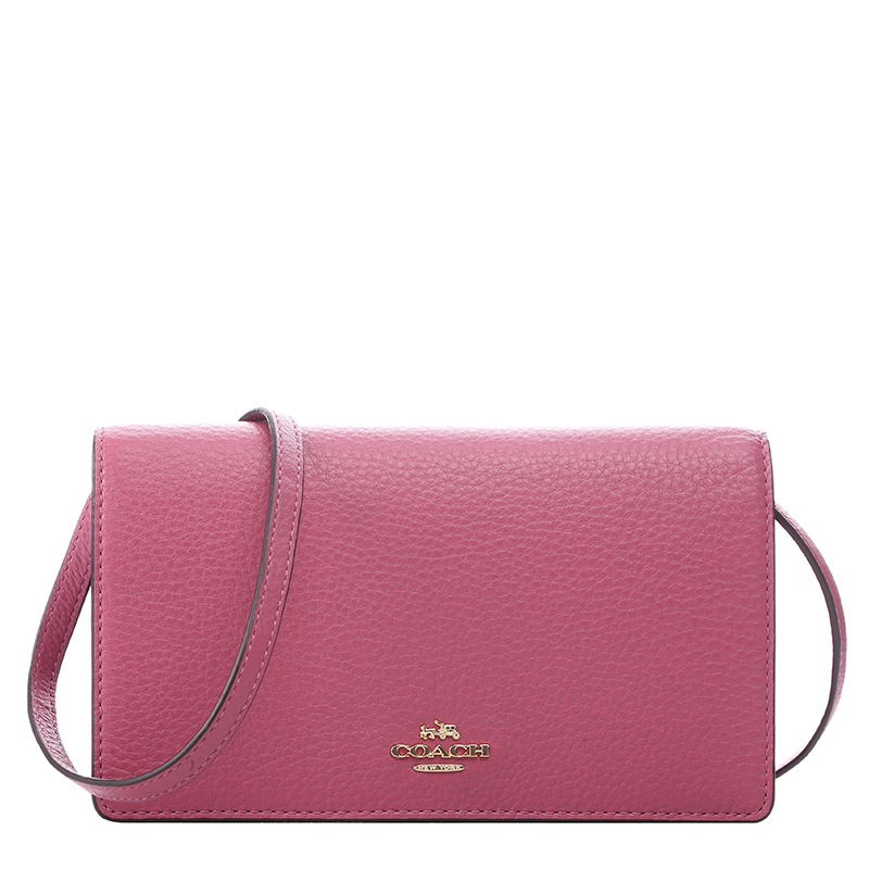 COACH\/蔻驰新款时尚女士纯皮翻盖小方包 单