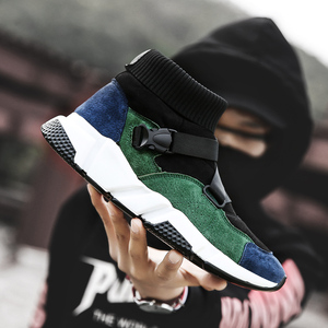 真皮高帮鞋男潮鞋