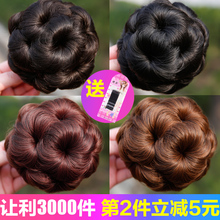假发造型发包九朵花爪夹假发圈女生盘发新娘丸子头发包抓夹花苞头