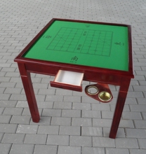 折叠麻将桌家用简易棋牌桌普通手搓手动宿舍麻将桌实木餐桌两用桌