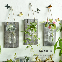 饰品 创意壁挂玻璃水培花瓶墙面墙壁饰挂件花艺植物家居墙上挂饰装