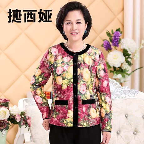 羽绒内胆女中老年人修身长袖内穿羽绒服大码保暖冬季妈妈装羽绒衣商品大图