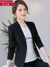 小西装女外套ol气质长袖短款韩版女装秋2018新款女士外套25-30岁图片