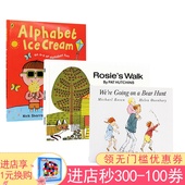 英文原版绘本Alphabet Ice Cream/We're Going on a Bear Hunt/Rosie's Walk 名家3册合售 吴敏兰书单 儿童绘本读物