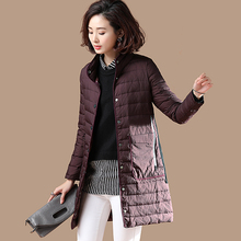 羽绒服女装中长款2018新款韩版潮品牌宽松大码时尚白鸭绒冬季外套图片