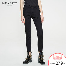 MECITY女装2018新款黑色韩版直筒裤图片