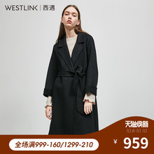 西遇女装2018秋冬新款韩版呢子流行大衣中长款毛呢外套女11980762图片