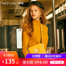 西遇女装2018冬季新款韩版套头高领针织打底毛衣女秋冬12080906图片
