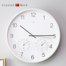 CrystalNord温湿度计数字挂钟石英钟数字钟温度客厅家用静音壁挂