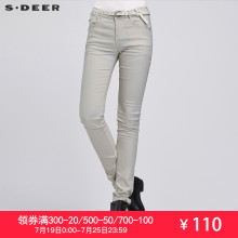 sdeer圣迪奥2018夏装女装多口袋修身休闲牛仔长裤S16280812图片