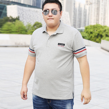 大码男装加肥加大宽松短袖Polo衫潮胖子大号翻领T恤保罗衫上衣夏