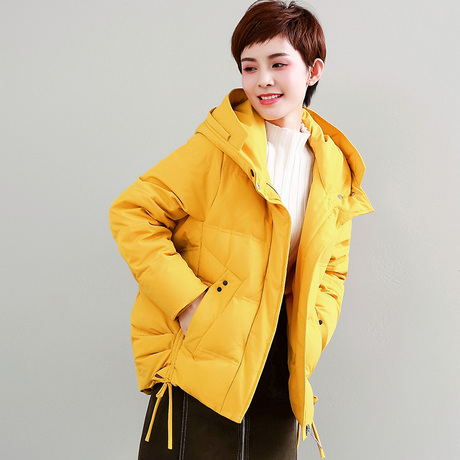 2018冬装新款女装中年大码宽松连帽羽绒服短款羽绒衣胖mm韩版冬季商品大图