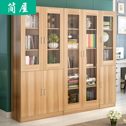 自由组合带门书柜书架简约现代置物架客厅柜子玻璃储物柜简易书橱