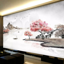 客厅家用自己绣小件简约现代风景山水画全满绣 十字绣线绣2019新款