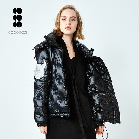 2018新款冬装短款连帽羽绒服女士时尚外套女装白鸭绒韩版潮商品大图