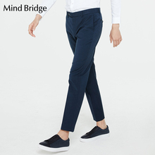 Mind Bridge百家好男装 夏季休闲裤修身长裤男士直筒裤子MRWP3101